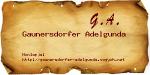 Gaunersdorfer Adelgunda névjegykártya